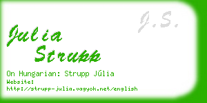 julia strupp business card